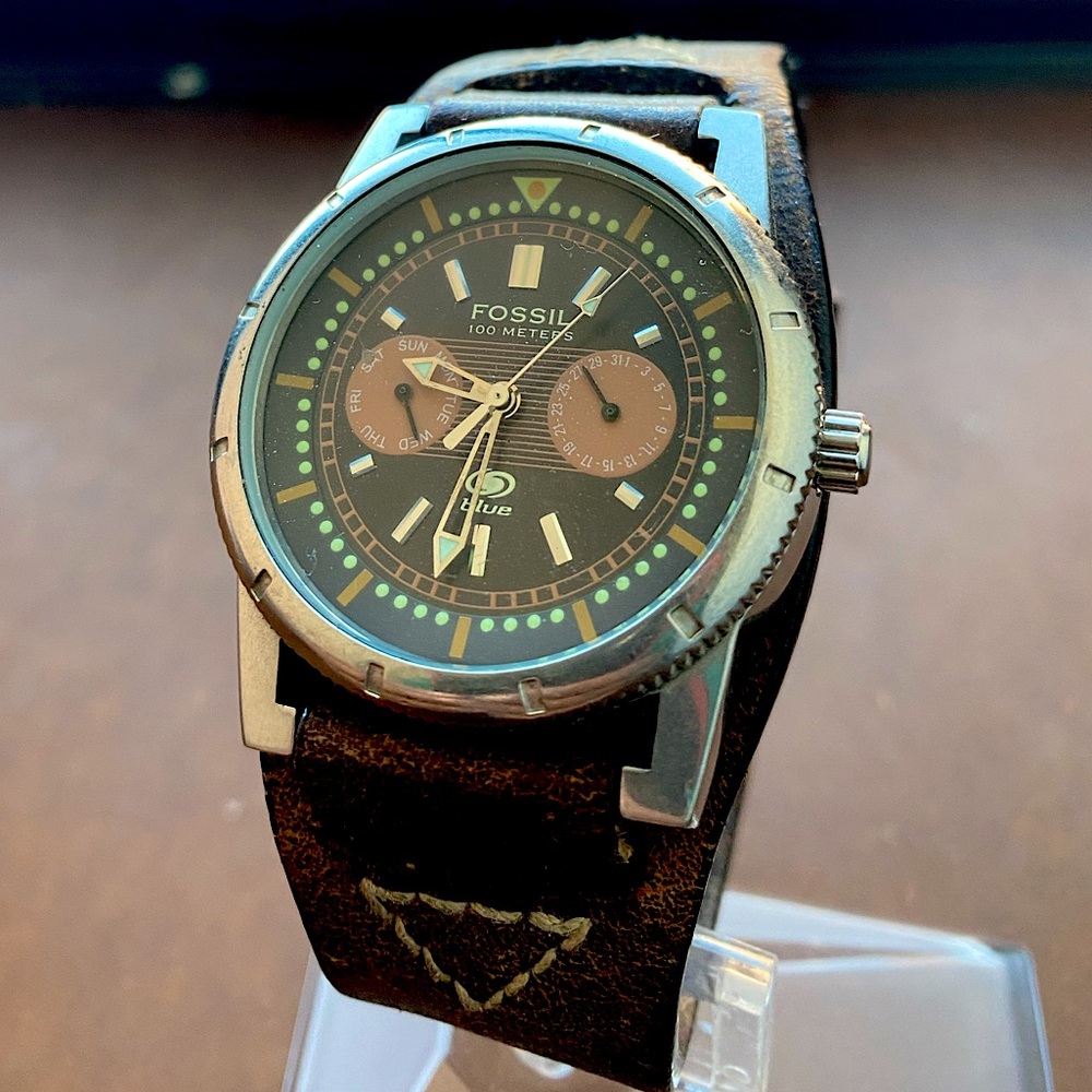 1997 FOSSIL CHRONOGRAPH BQ-9182